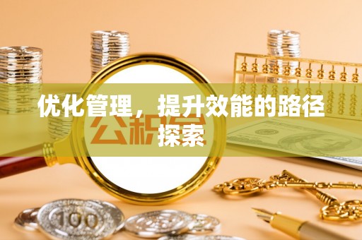 瓦房店优化管理，提升效能的路径探索